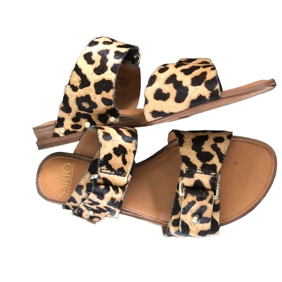 Sarto Franco Sarto Palomino Slip On Slide Sandal Sz. 6.5M Double Strap Leopard - Picture 4 of 7